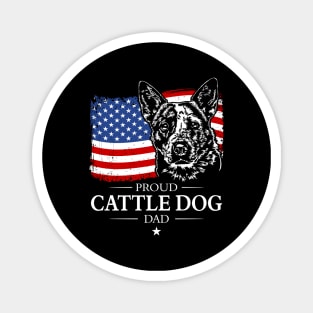 Australian Cattle Dog Dad American Flag Magnet